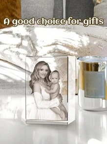 个性化3D水晶照片，捕捉难忘瞬间，可定制水晶照片，激光雕刻玻璃立方体，情侣、女友、男友、毕业季的理想礼物，独一无二