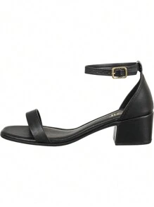 Women's Casual Classic Sandals Medium Thick Block Heel Comfortable Cheap Promotion Original GiGiL - Black - View 3