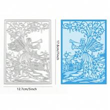 圣诞主题金属切割模具，适用于 DIY 剪贴簿、卡片制作和相册装饰 - 银色 - 銀色 - 查看 18