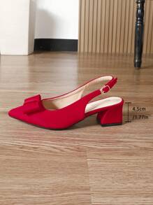 Nuevos zapatos de tacón alto rojos de moda para mujer, zapatos de tacón grueso, sandalias de punta, zapatos de verano de tacón medio, Mary Janes para San Valentín
