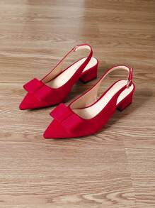 Nuevos zapatos de tacón alto rojos de moda para mujer, zapatos de tacón grueso, sandalias de punta, zapatos de verano de tacón medio, Mary Janes para San Valentín