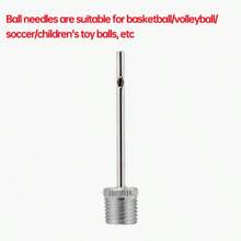 10 piezas de agujas de bola, agujas inflables de bomba de aire para baloncesto, fútbol, voleibol, neumáticos, aros de natación, aguja inflable universal - Plateado - Ver 3