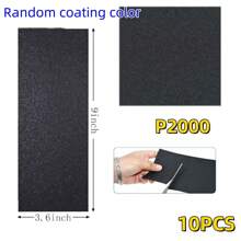 7-10pcs Assorted Grit Sandpapers, Wet/Dry Sandpapers For Automotive, Woodworking, Silicone, Sanding And Polishing, Grits Ranging From 220 To 7000 (Random Color)