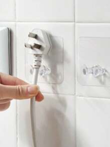 9Pcs Strong Kitchen Hook Transparent Adhesive Wall Hook Creative Socket Wall Hooks Promotion - 彩色 - 查看 3