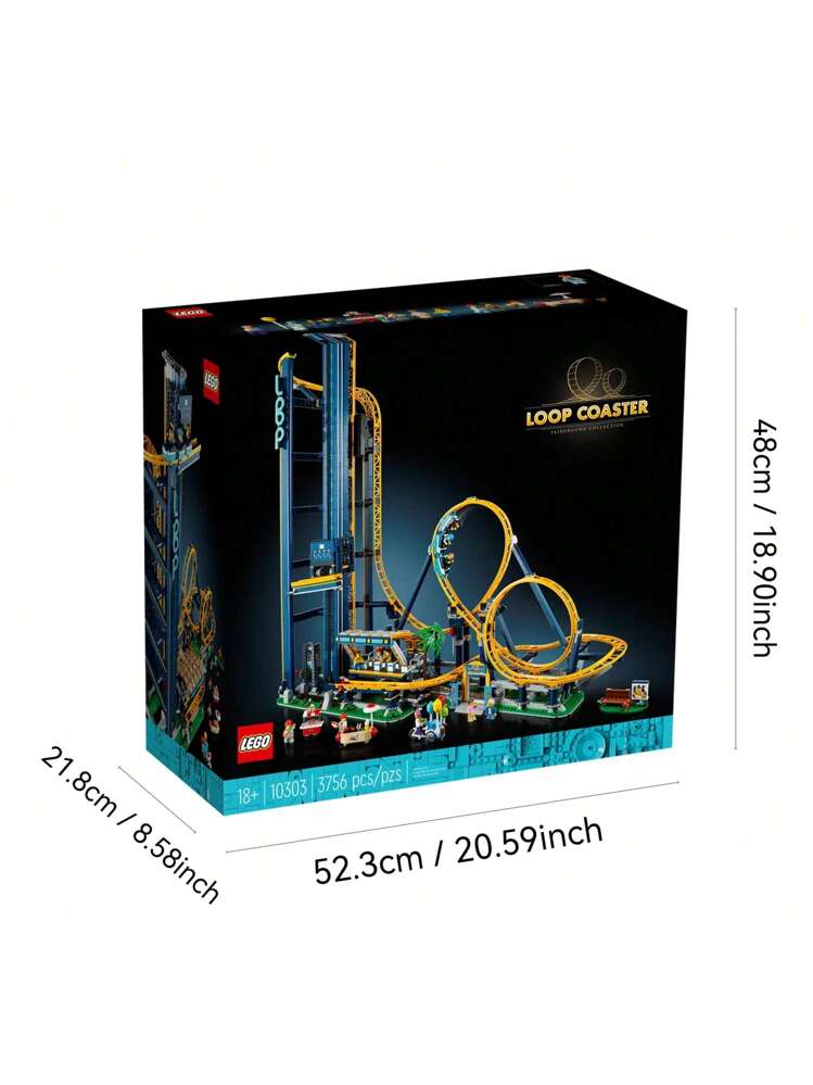 Set De Construction Loop Coaster 3756 Pièces - Parc D'attractions, 11 Figurines, Reproduction Sous Licence, Neuf