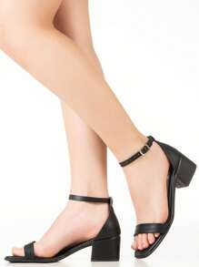 Women's Casual Classic Sandals Medium Thick Block Heel Comfortable Cheap Promotion Original GiGiL - Black - View 1