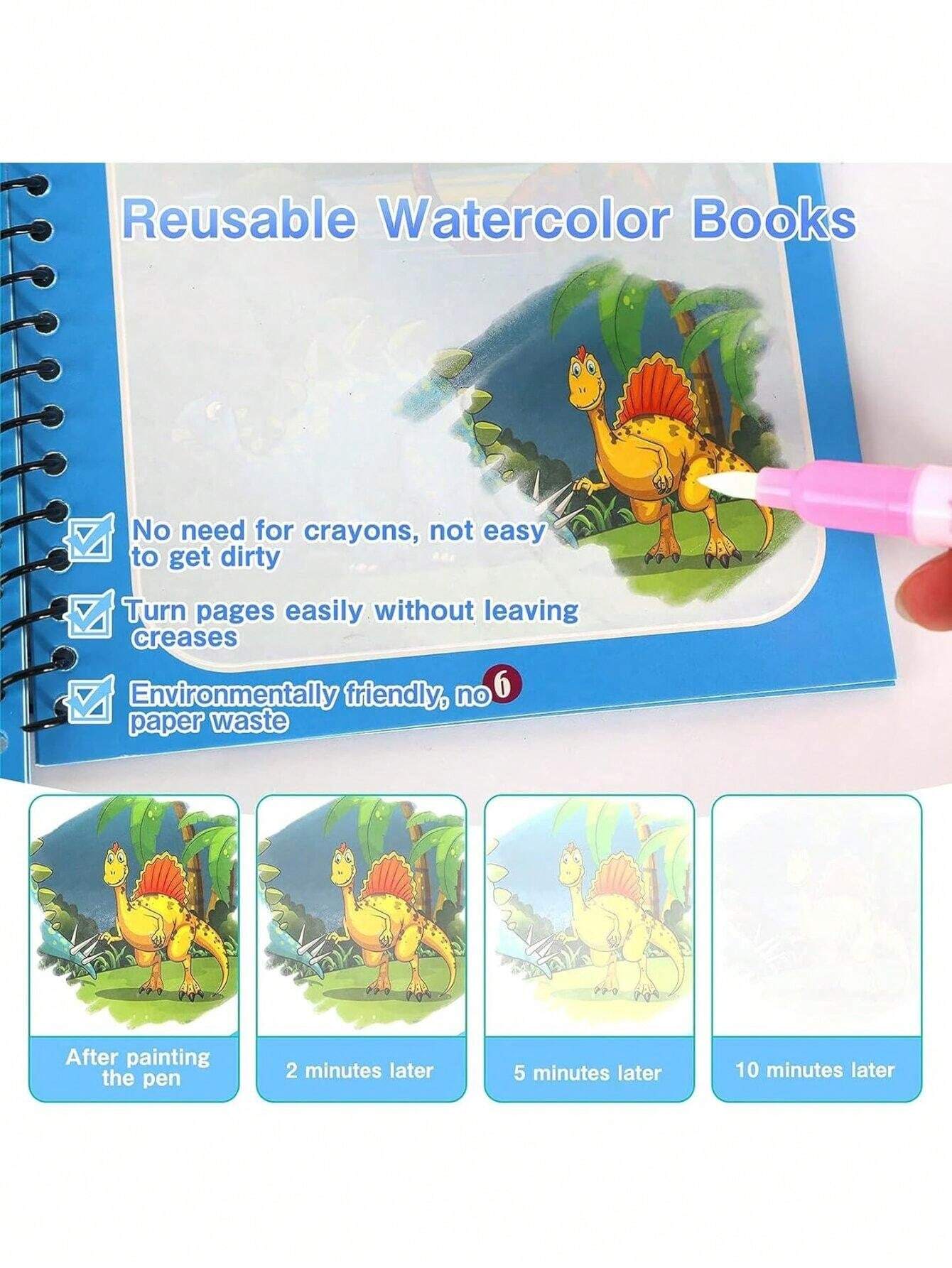 Children's Watercolor Painting Book Can Be Reused With Clear Water And