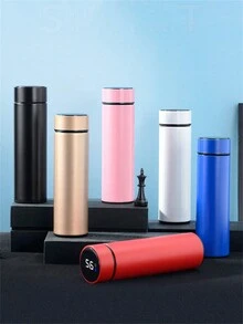 1 bình nước cách nhiệt chân không hai lớp, cốc du lịch bằng thép không gỉ hình xe thể thao, chống rò rỉ, giữ lạnh/nóng trong 12 giờ - Nhiều màu - Xem 8