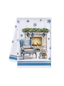 1 件装圣诞厨房洗碗巾，带圣诞树和汽车装饰，洗碗巾，浴室手巾，圣诞厨房和客厅装饰毛巾 15.75 * 23.62 英寸 - 1 Pcs - 查看 15