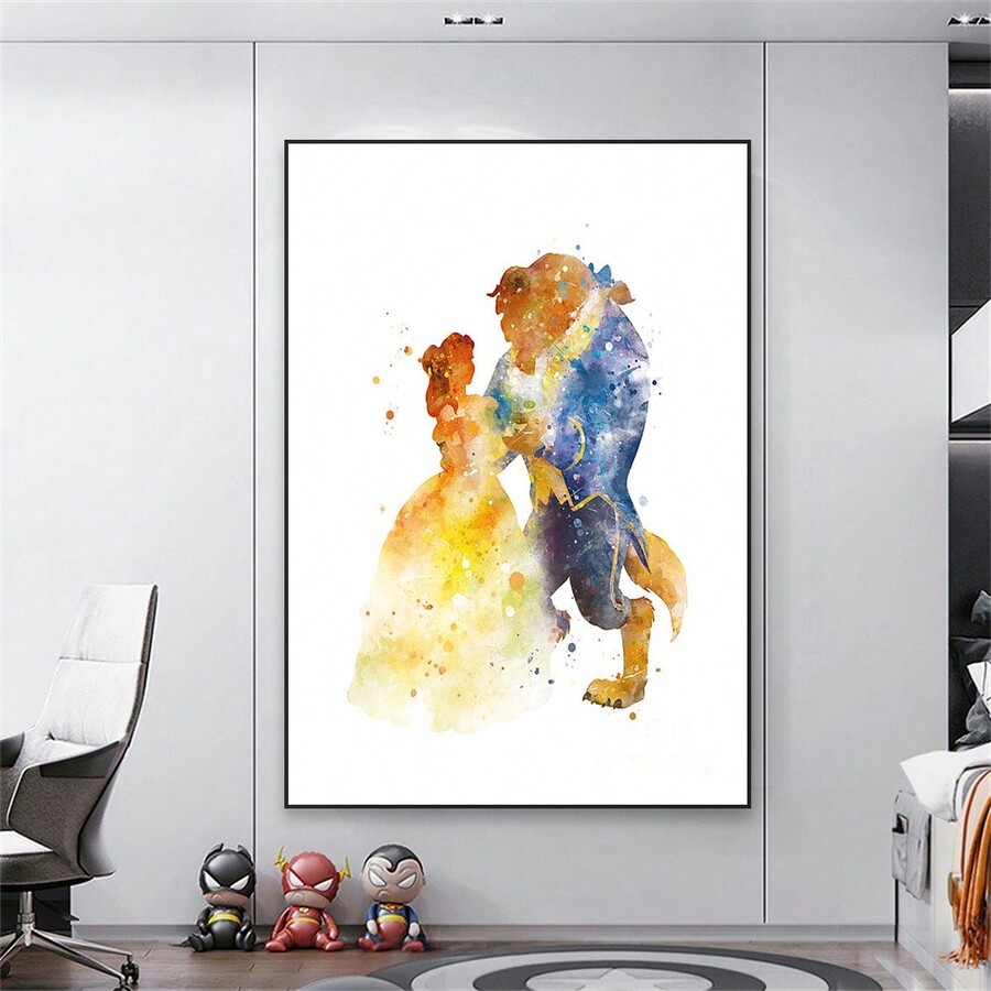 GENSHIN IMPACT 1PC Cartoon Movie Beauty And The Beast Poster Disney