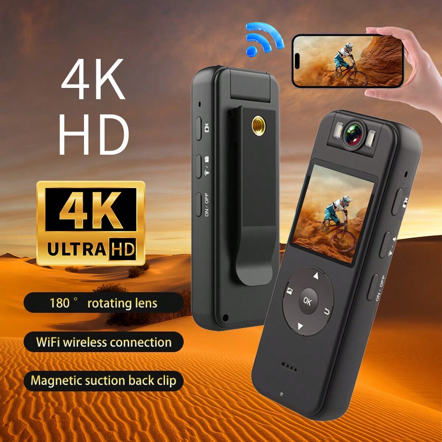 Ultra High Definition 4K Home Camera, Wireless WiFi Hotspot With Screen