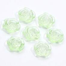 50 件/包混合透明亚克力玫瑰花珠适用于 DIY 珠宝制作、手链项链耳环配件 - 18mm 50pcs - 查看 9