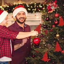 12 chiếc túi đựng thìa nĩa bằng nỉ mini hình cây thông Noel, đồ trang trí bàn tiệc Giáng sinh, đồ trang trí tiệc gia đình, - Nhiều màu - Xem 4