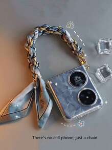 1 Woven Silk Scarf Mobile Phone Lanyard, Wrist Short Mobile Phone Case Chain, Anti-Loss Decorative Metal Buckle, Card Free Gifts For Mother, Family, Friends, Birthday, Holiday Phone Charm, Phone Chain - Multicolor - View 14