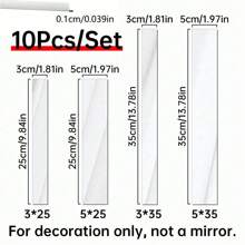 10 miếng dán tường gương bạc lấp lánh - Tự dính, có thể tái sử dụng, nhiều bề mặt, bề mặt bóng cho trang trí nhà hiện đại trong phòng khách, phòng ngủ, phòng tắm, văn phòng, miếng dán, đề can tường, đề can vinyl để trang trí nhà, vật dụng trang trí mùa xuân làm mới ngôi nhà của bạn, nhãn dán trang trí lễ hội quà tặng sinh nhật tốt nghiệp trang trí tường trang trí phòng gương treo tường gương cho phòng trang trí phòng tắm trang trí phòng khách - Nhiều màu - Xem 2