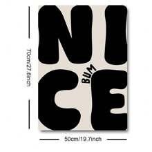 1pc Unframed Nice Bum Bathroom Decor Funny Art Poster Typography Minimalist Painting Canvas Print Wall Picture Ideal Gift For Dorm,Apartment,Restroom,Modern Home Decoration