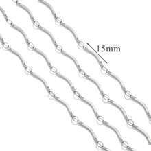 1 m Chaîne de bijoux style Ins en acier inoxydable 304 plaqué or 18 carats. Accessoires de bijouterie DIY pour bracelets et colliers