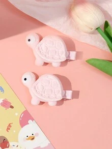 2 件儿童可爱海龟和鳄鱼发夹发饰 - 彩色 - 查看 5