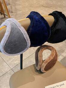 1pc冬季耳套男女户外毛绒加厚耳套学生保暖耳朵防冻男女耳包 - 彩色 - 查看 2