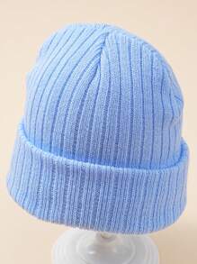 1pc Baby Candy-Colored Stripe Knit Beanie Hat, Soft And Warm For Infant Boys And Girls, Autumn/Winter - Children's Hoodies - View 13