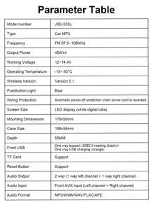 汽车收音机立体声播放器数字音频 MP3 播放器 JSD-530，60Wx4 FM 立体声音乐播放器，带 USB/SD 端口和内置 AUX 输入 - 黑色 - 查看 9