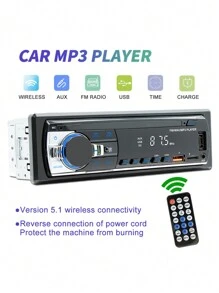 汽车收音机立体声播放器数字音频 MP3 播放器 JSD-530，60Wx4 FM 立体声音乐播放器，带 USB/SD 端口和内置 AUX 输入 - 黑色 - 查看 2