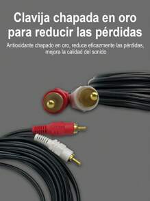 1 Pieza Cable de audio dual 2 RCA para CD estéreo amplificador de DVD mezclador DJ PA - Negro - Ver 6