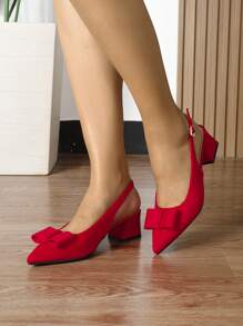 Nuevos zapatos de tacón alto rojos de moda para mujer, zapatos de tacón grueso, sandalias de punta, zapatos de verano de tacón medio, Mary Janes para San Valentín
