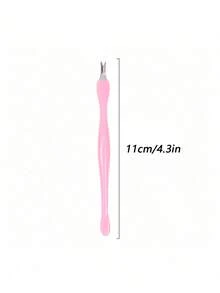 5 dụng cụ đẩy biểu bì bằng thép không gỉ, dụng cụ chăm sóc móng để loại bỏ da chết - Hồng - Xem 5