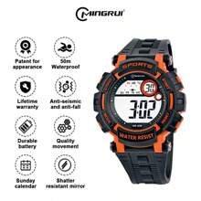 MINGRUI Popular Casual Sports Luminous Waterproof Alarm Chronograph Multi-Functional Electronic Watch For Boys, 3ATM Waterproof