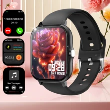全新热销 1 件装硅胶表带男士智能手表，支持拨号/接听电话、计步器、卡路里燃烧跟踪、闹钟、来电和消息提醒，1.83 英寸全触摸屏，兼容 Android 和 IOS，超值礼物 - 多色 - 查看 13