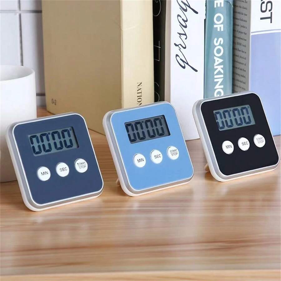 Bộ đếm thời gian điện tử kỹ thuật số mới cho Giáng sinh, Bộ đếm thời gian nhà bếp, Bộ đếm thời gian nấu ăn, Bộ đếm thời gian đếm ngược nhắc nhở học làm bánh - màu đen - Xem 1