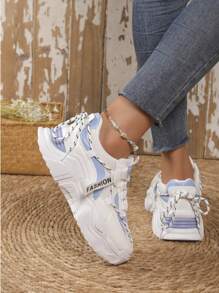 女士时尚修身休闲运动鞋，户外休闲运动鞋，潮流校园学生运动鞋