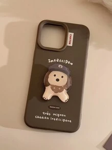 GUCADI 1 件复古可爱卡通软手机壳带支架,防震全覆盖,适用于 16/15/14/13/12/11 系列,秋冬防水防摔防刮 - 彩色 - 查看 7