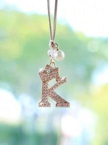 1pc Crown-Shaped Metal Alphabet Car Interior Hanging Decor - one-size - View 17