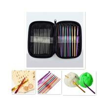 EDCUEBE7 54pcs Multi-Color Premium Crochet Hook Set, Ergonomic Knitting Needle Set With Storage Box, Sewing Needle, Stitch Marker For DIY Handcraft, Suitable For Beginners (Random Color For Storage Bag, Markers, Scissors) - Multicolor - View 8