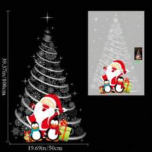 1 miếng dán cửa sổ tĩnh điện trang trí Giáng sinh vui vẻ, cửa kính, cửa sổ, tủ, vòng hoa, nhãn dán cây thông Noel để trang trí nhà cửa - Nhiều màu - Xem 2