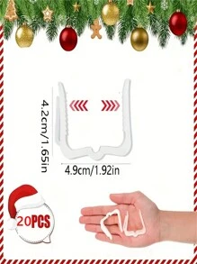 10/20/30/50 Pieces Of Christmas Light Hook, Waterproof Plastic Outdoor Festival Light Clip, Used For Christmas Party Decoration Roof Drainage Ditch Fence Eaves - Multicolor - View 14
