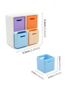 1 set de mobilă în miniatură pentru casă de păpuși: cutie de depozitare multifuncțională în miniatură la scară 1/12, suport pentru bricolaj, decor de birou pentru dormitor și scenă din camera de studiu