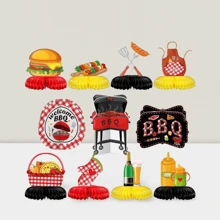 11 Pieces BBQ Party Decorations BBQ Shower Centerpieces Summer Picnic Q Birthday Party Decorations For Birthdays Carnival Summer Barbecue Shower Holidays Party Supplies - Multicolor - View 1