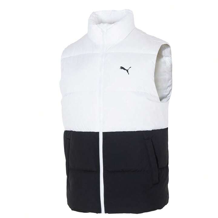 Puma ダウンベスト メンズ コントラストカラーステッチ スポーツ