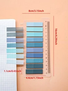 办公索引贴不干胶标签PET材质塑料透明粘性贴纸学生课本贴不易损坏N张办公用品分类贴 - 彩色 - 查看 12