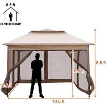 Outdoor Pop-Up Canopy Tent - UV Shield & Mesh Walls For Relaxing In Fresh Air