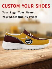 1 Pair Washington Baseball Name Custom Loafer Shoes, Personalized Name Loafer Shoes, Custom Name Thick Sole Loafers Of E-TPU, Personalized Loafer Shoes, Name Loafers, Personalized Loafer Shoes For Women And Men, Unique Loafer Shoes, Christmas Gift - White - View 2
