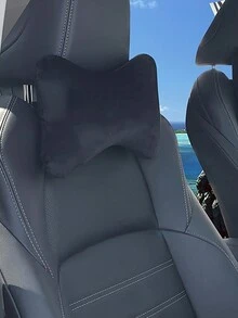 1 cái tựa đầu ô tô màu đen, gối cổ ô tô đa năng, đệm tựa đầu ghế ô tô gối hỗ trợ cổ ghế ô tô - màu đen - Xem 2