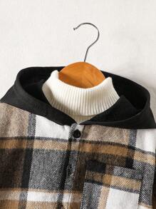 秋冬款男童时尚格子套装