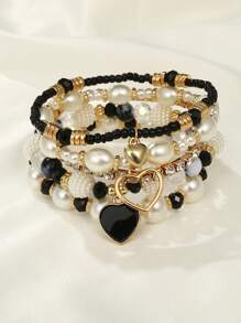 NAIZHU 5 件套优雅可爱蝴蝶珠和饰品手链套装，适合女士 - BZ2050 - 查看 6