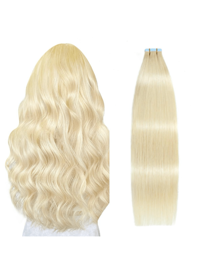 10-24 Inch Piano Color Human Hair Extensions, Silky Straight Remy Human Hair, Seamless Invisible Weft, 20pcs/Set