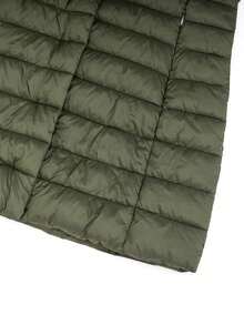 Giolshon Women's Plus Size Casual Hooded Jacket For Autumn/Winter, With Pockets, Layerable, Suitable For Cold Weather Commuting - Army Green - View 6