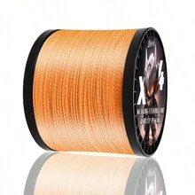 Chelesh 1000m 4 股编织橙色 PE 钓鱼线，多用途包装，咸水和淡水，10-100 磅，适用于诱饵钓鱼，耐用、顺畅、远距离抛投，钓鱼礼物，节日装饰 - 橘色 - 查看 3